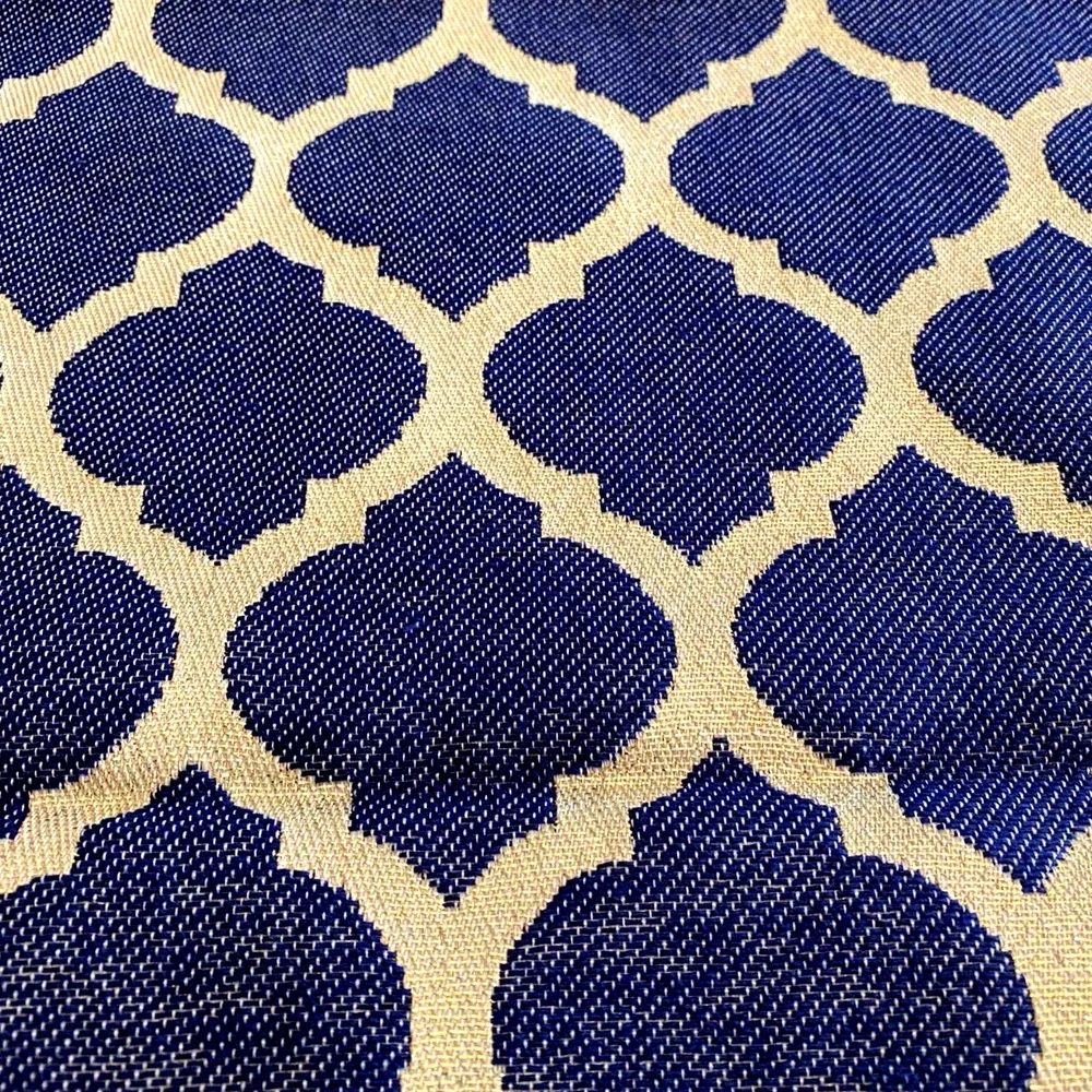 Manual Woodworkers Moroccan Me Crazy Mediterranean Ikat Table Runner Blue 72